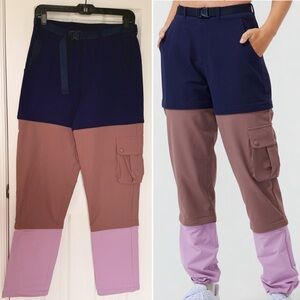 Outdoor Voices RecTrek Zip-Off Pant Navy, Deep Taupe, Provence Women’s Small